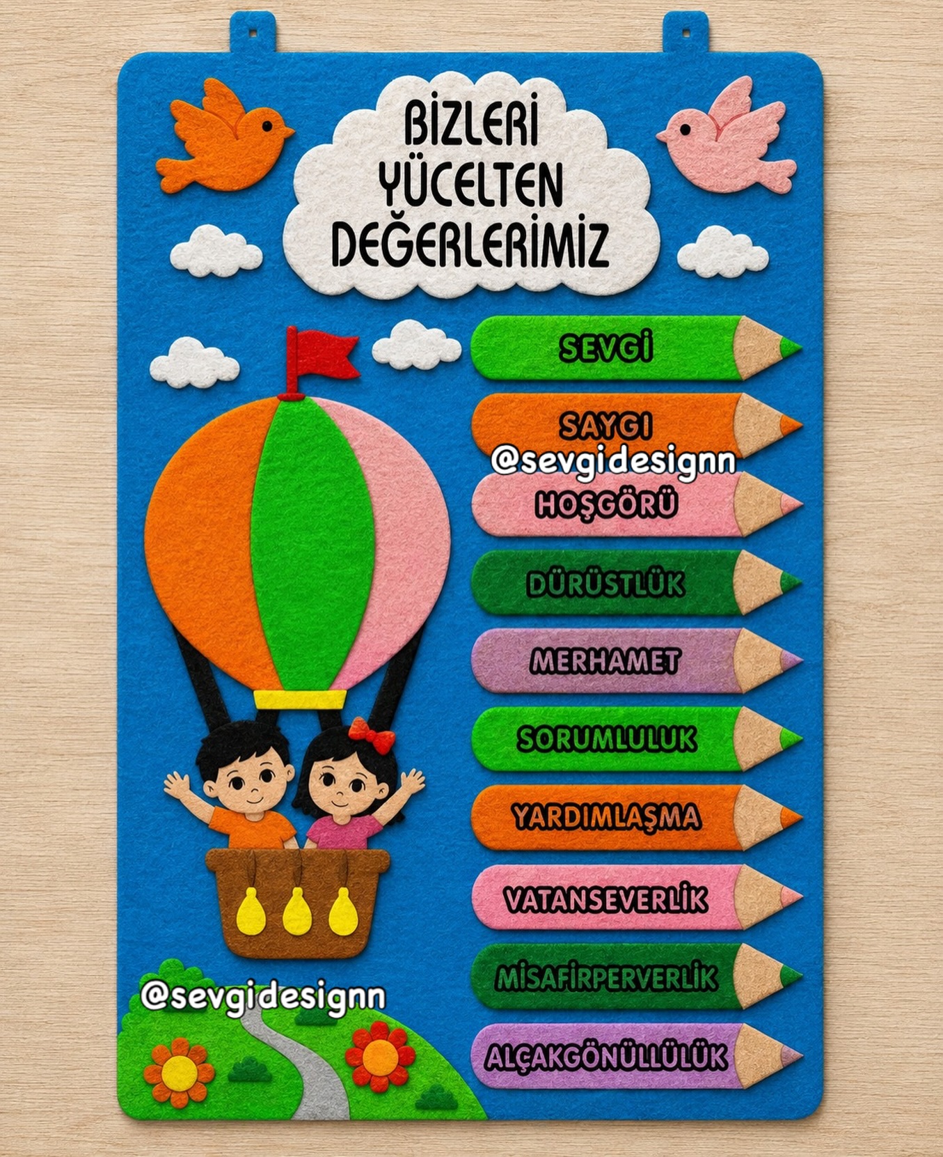 Değerlerimiz Balon Panosu